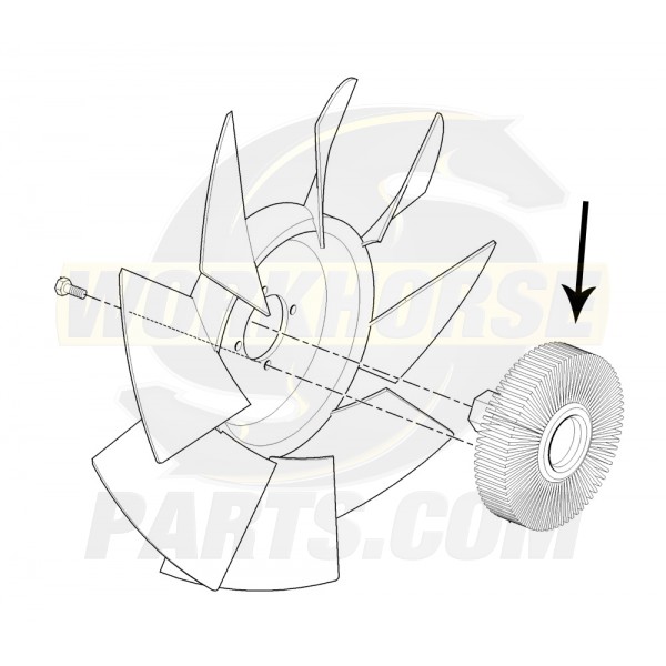 W8002567 - Fan Clutch Asm (4.8L/6.0L/8.1L)